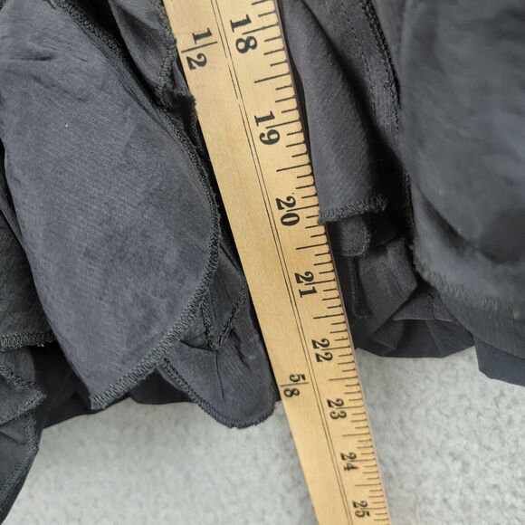 Dzhavael Couture Skirt Womens Size 8-10 Black Flouncy Petals  A-Line Full Flare - Picture 4 of 15